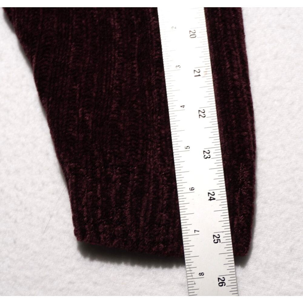 Croft & Barrow Chenille Sweater Men’s L Burgundy V-Neck Textured Minimal - Picture 8 of 9